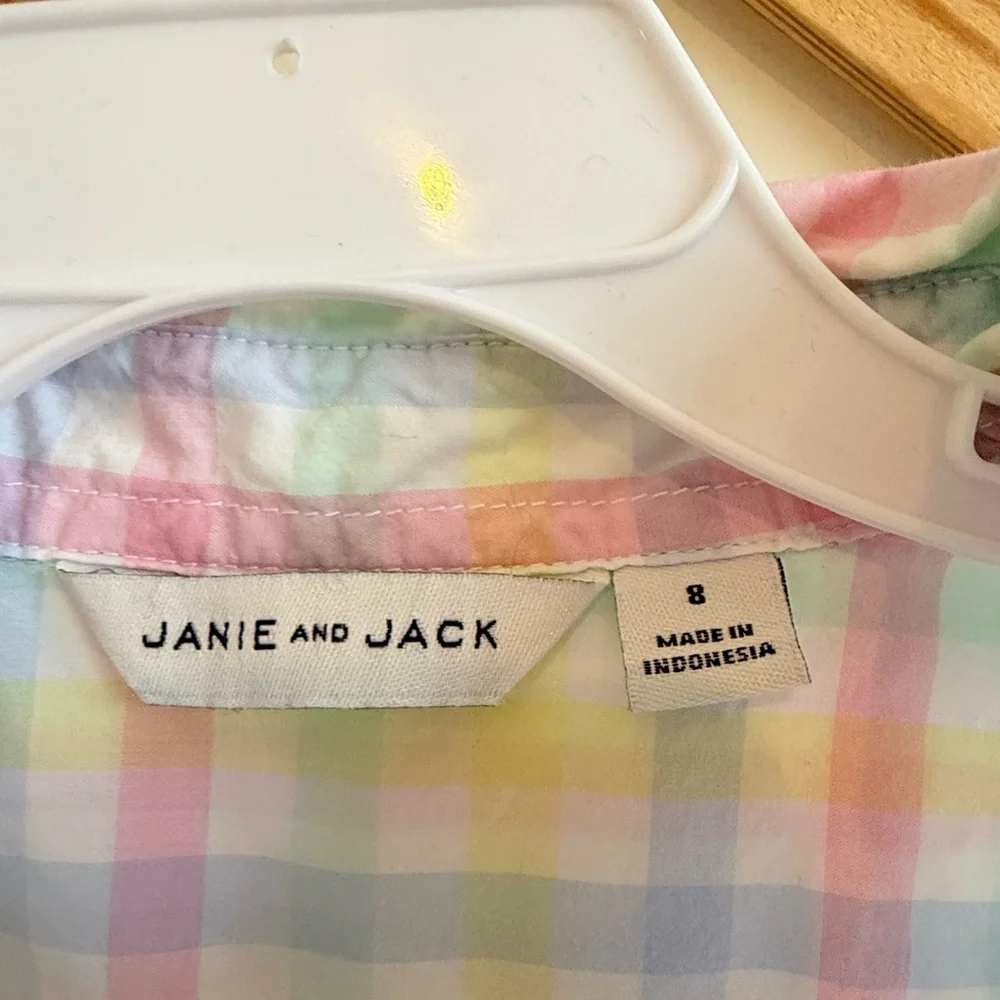 Janie & Jack Gingham Button Up Shirt